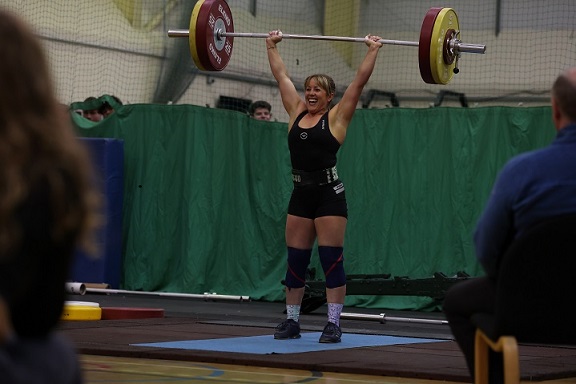Hannah Beaumont of Triple X Weightlifting in action.